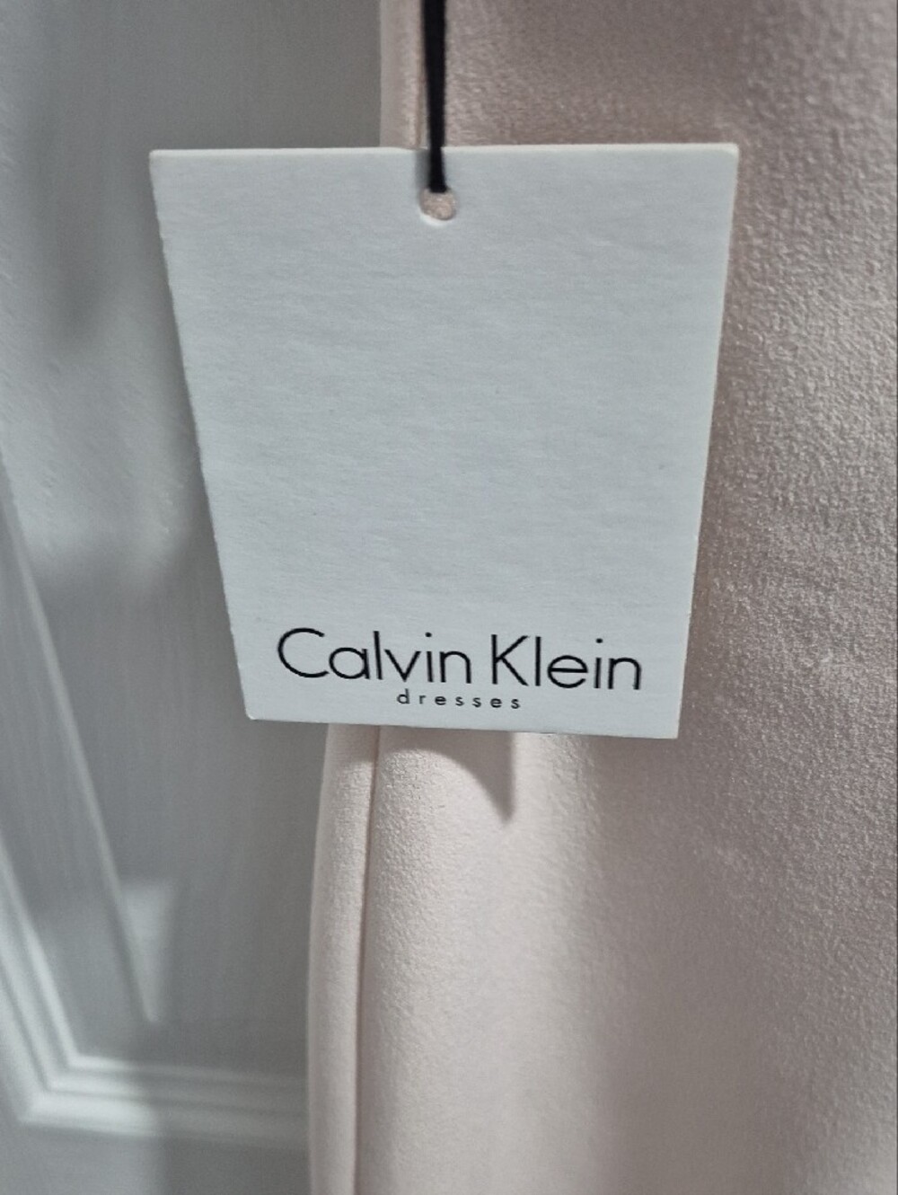 Pink Calvin Klein Blush Pink Sleeveless Mock-Neck Midi Dress - Picture 5 of 6